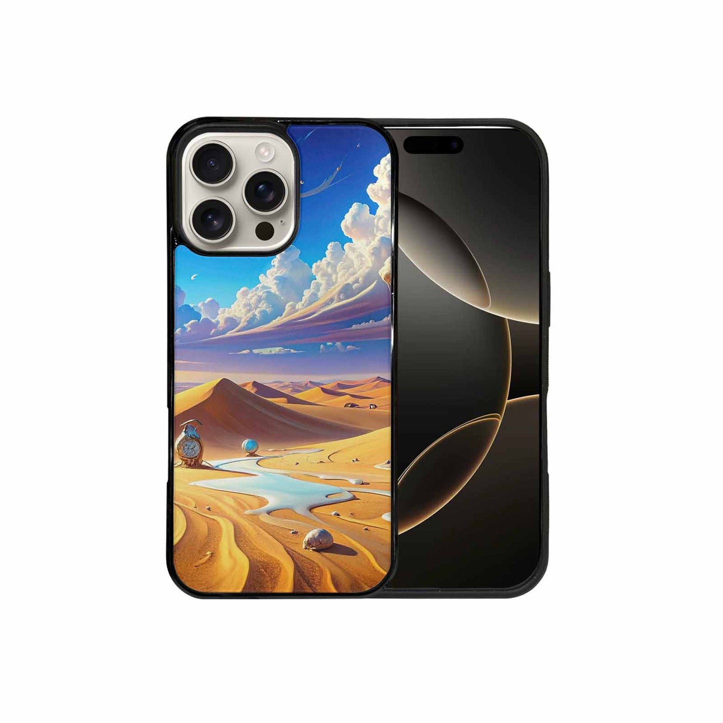 iPhone 16 Pro Max Case — Surrealist Desert Dreamscape Custom Personalized Phone, Custom Phone Case