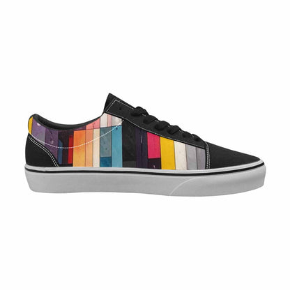 MEN'S Asexual Flag Color Canvas Lace-Up Y2K Shoes