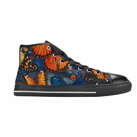 MEN'S Butterfly Wing High Top Canvas Wallpaper Art Sneakers