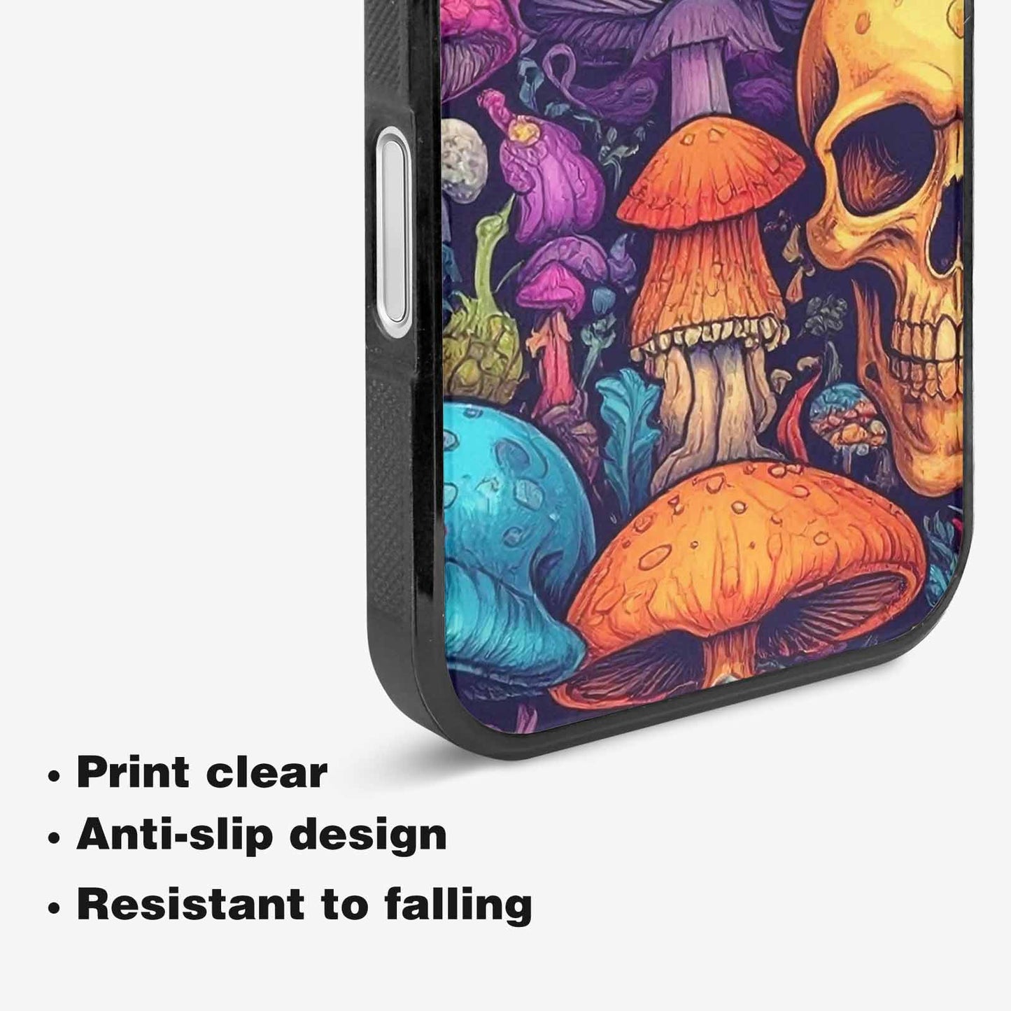 iPhone 16 Plus Case — Mushroom Skull, Custom Phone Case