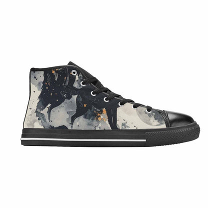 MEN'S Wolf Silhouette Moon High Top Canvas Vivid Shoes
