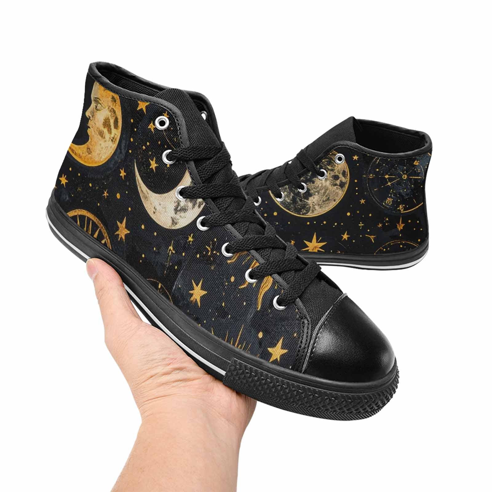 MEN'S Zodiac Constellation Star High Top Canvas Grunge Shoes