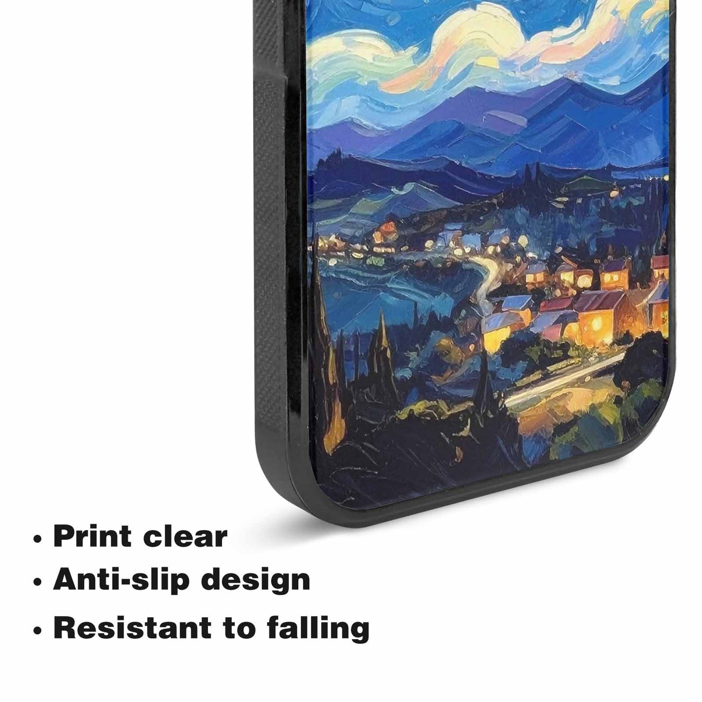 iPhone 15 Plus Case — Starry Night Van Gogh Paint Art, Custom Printed Phone Case