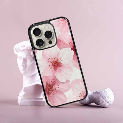 iPhone 16 Pro Case — Japanese Cherry Blossom Pattern Sakura Flowers, Unique Phone Case Design