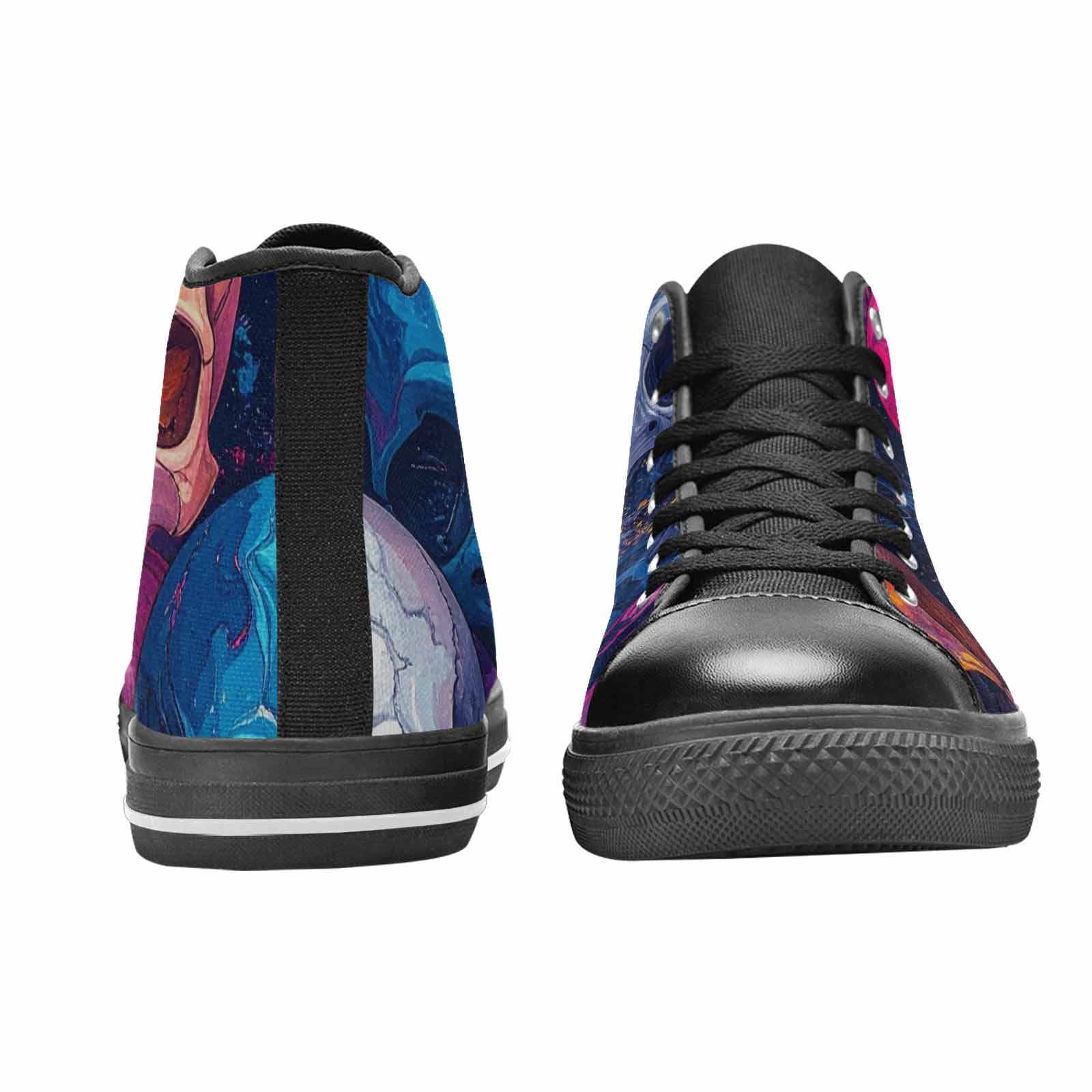 WOMEN'S Marble Skull High Top Canvas Aesthetic Sneakers