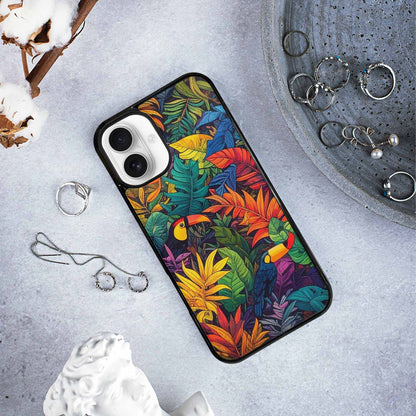 iPhone 16 Plus Case — Toucan Jungle Toucan Jungle Pattern Hundreds, Personalized Phone Case