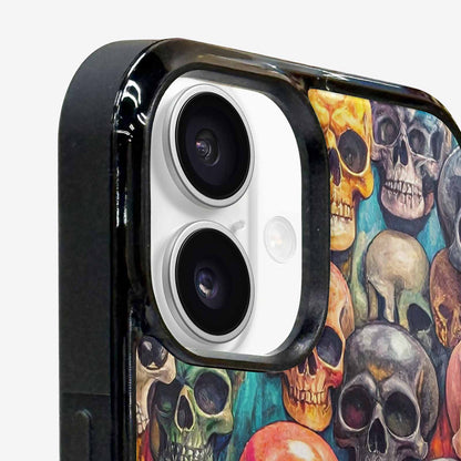 iPhone 16 Case — Skulls Marbleskulls Pattern Ctw, Custom Print Case Cover