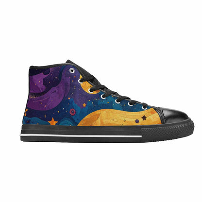 MEN'S Steampunk Galaxy High Top Canvas Vivid Custom Sneakers