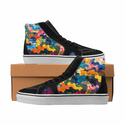 MEN'S Camo Full Color High Top Canvas Custom Fashion Y2K Custom Printed Shoes