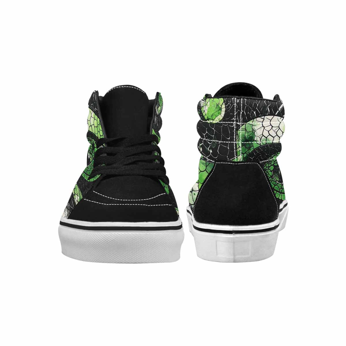 MEN'S Reptile Scale High Top Canvas Wallpaper Art Custom Sneakers
