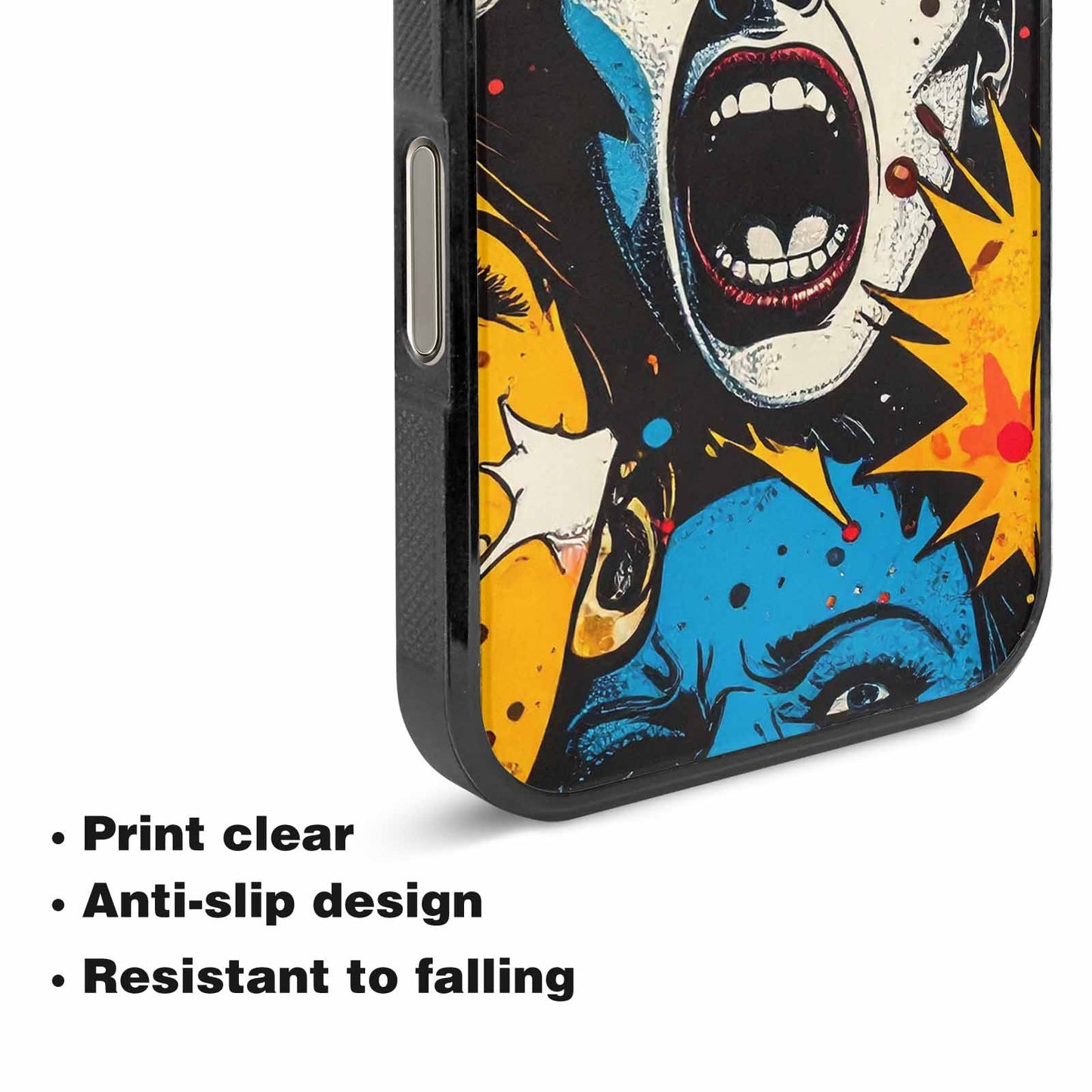 iPhone 16 Pro Max Case — Comic Book Scream Comic Book Scream, Unique Phone Case Design
