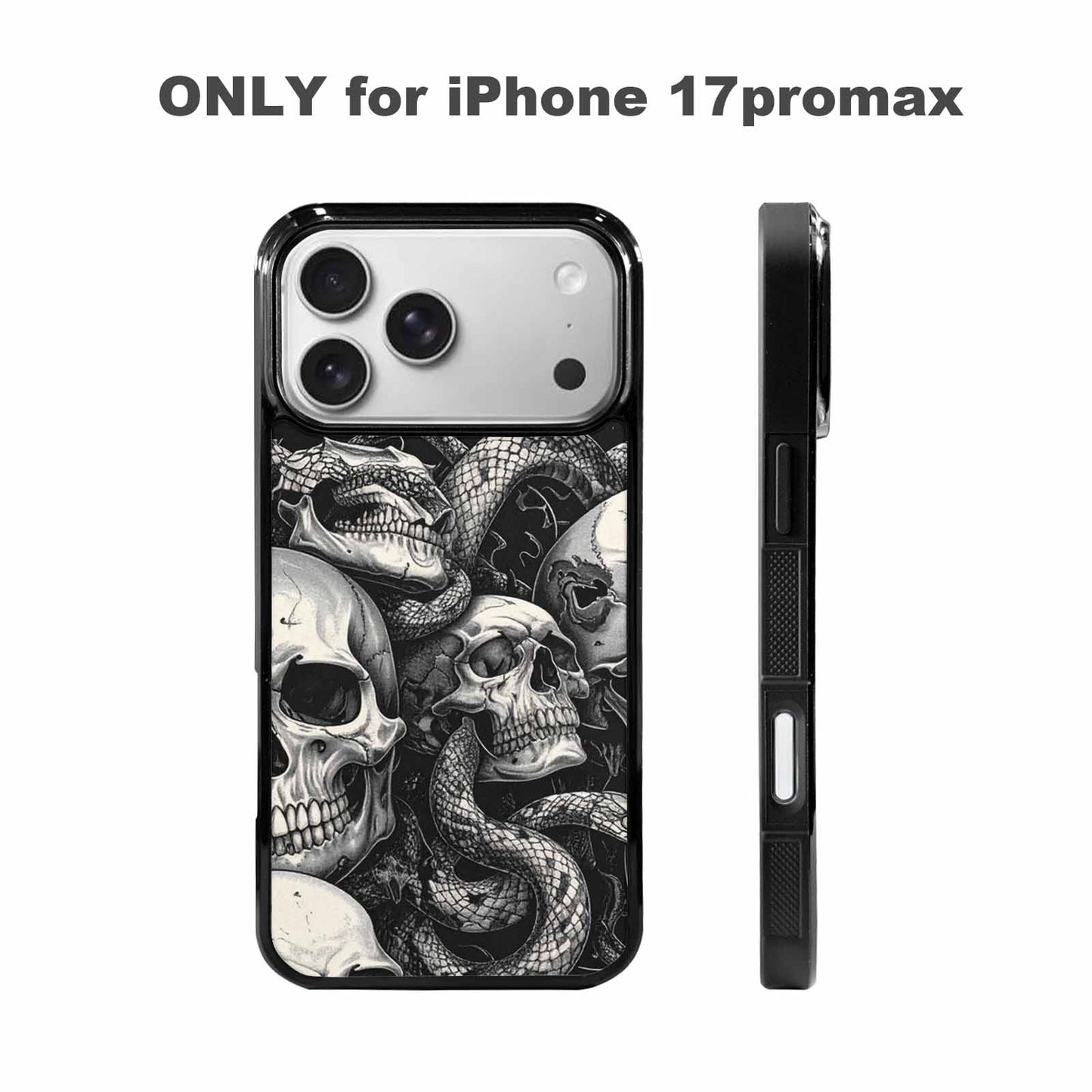iPhone 17 Pro Max Case — Skull Dark Art Gothic Print Gothic, Customized Protective Case