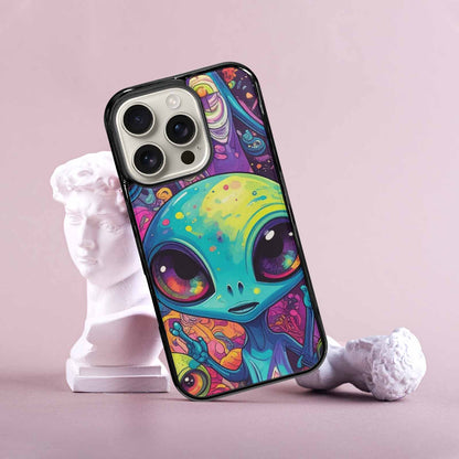 iPhone 16 Pro Case — Cartoon Alien Characters Personalized Phone Cover, Custom Phone Case