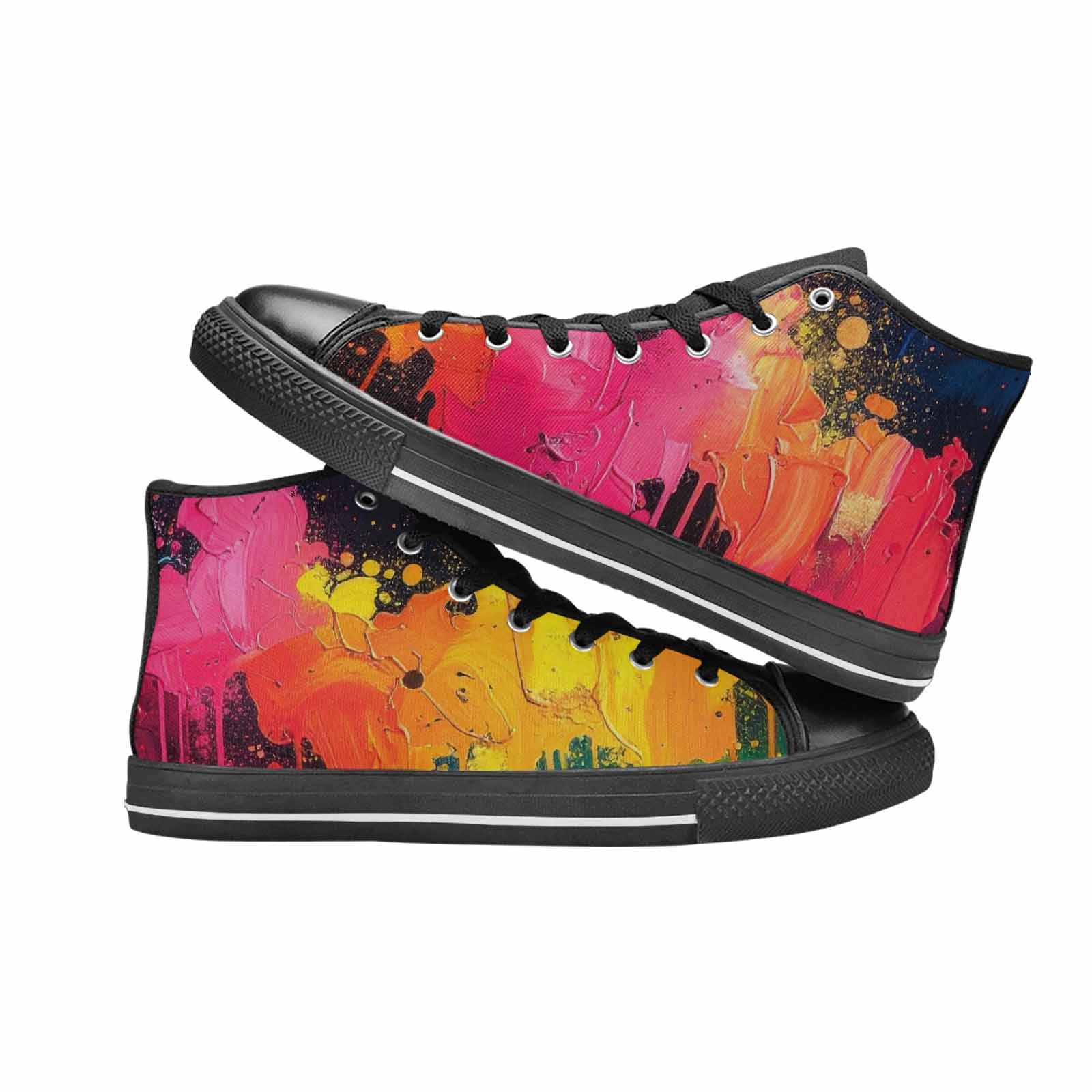 MEN'S Paint Splatter High Top Canvas Aesthetic Shoes