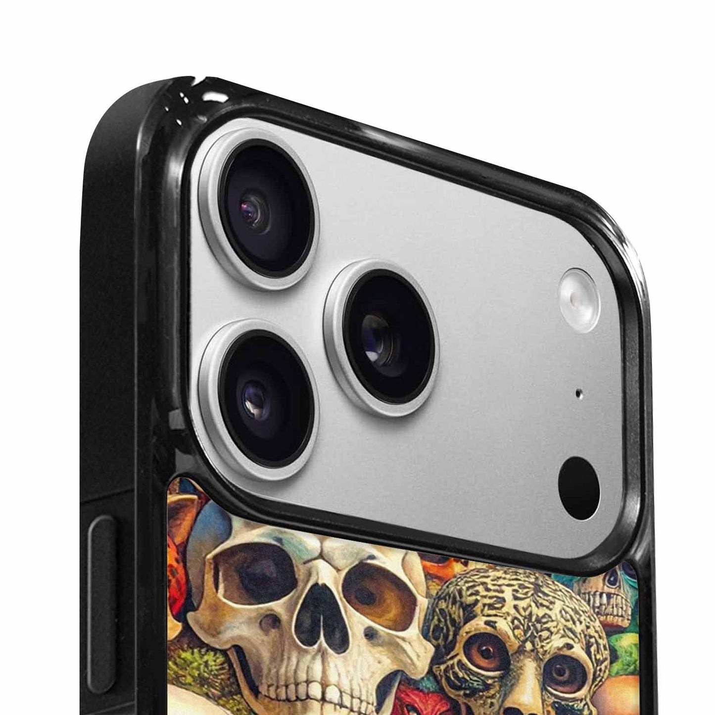 iPhone 17 Pro Max Case — Skulls Animal Print Gothic Skulls, Unique Phone Case Design