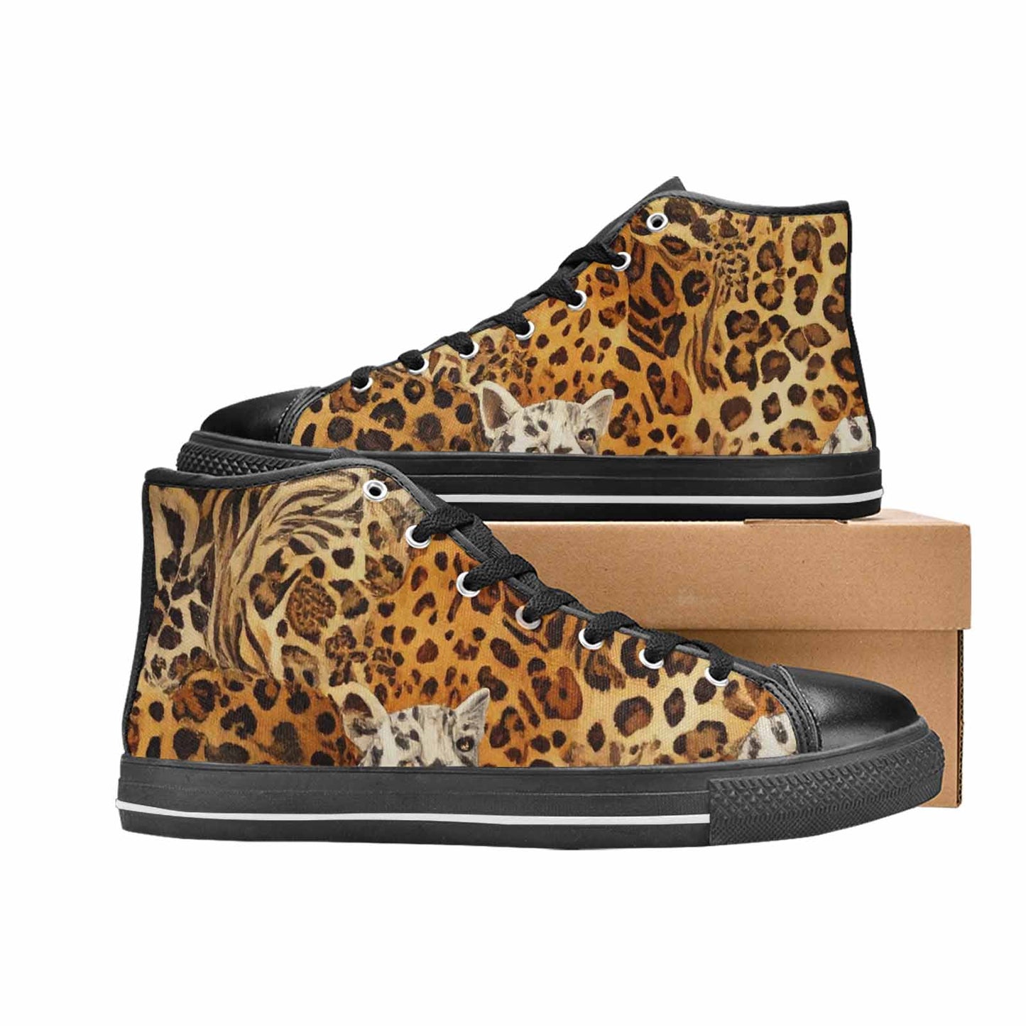 WOMEN'S Animal Print High Top Canvas Aesthetic Shoes