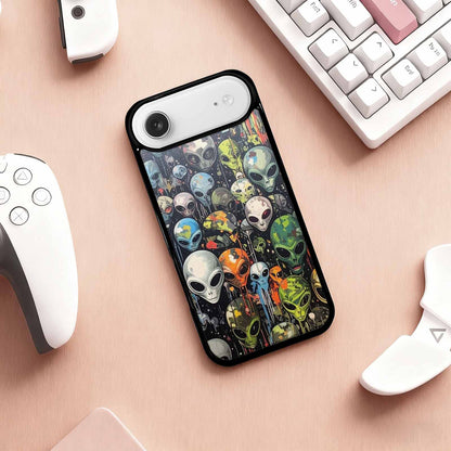 iPhone 17 Air Case — Aliens Camo Aliens Pattern Hundreds Alien, Custom Art Phone Cover