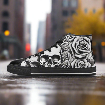 Wolf Red Gold Wearable Bold Art - Freaky Shoes