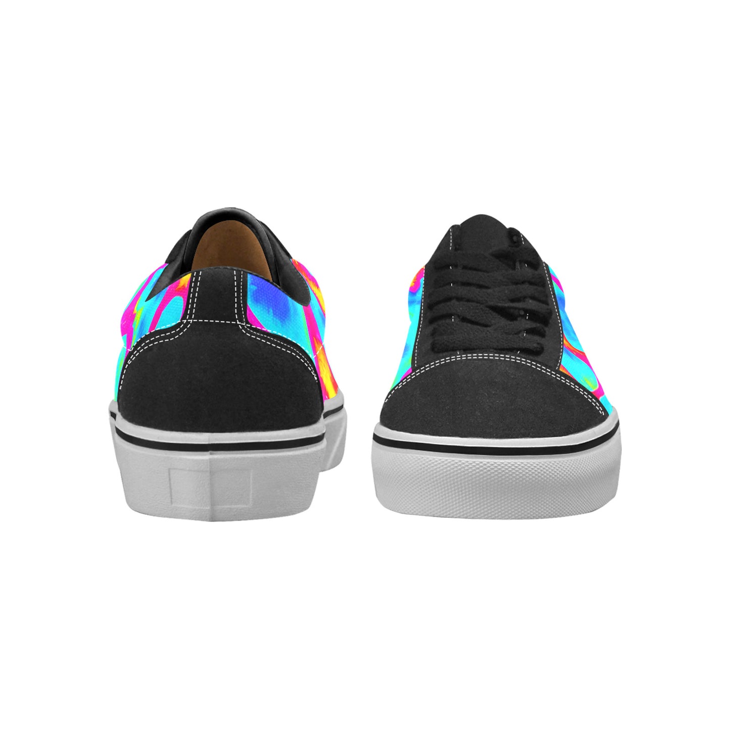 WOMEN'S Tie Dye Splash Retro Low Top Skateboarding Cottagecore Custom Shoes