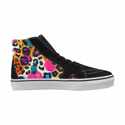 MEN'S Full Color Vibrant Animal High Top Canvas Cottagecore Custom Sneakers