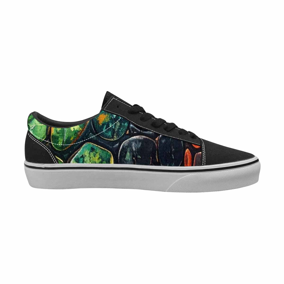 MEN'S Snake Skin Reptile Canvas Lace-Up Dark Academia Sneakers