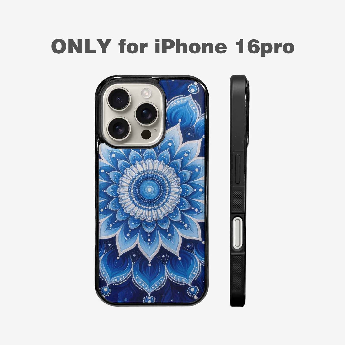 iPhone 16 Pro Case — Mandala Bohemian Print Edge To Edge, Custom Designed Case Cover