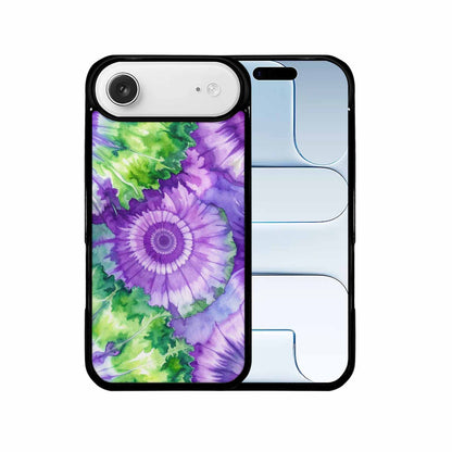 iPhone 17 Air Case — Tie Dye Purple Green Blended Tie, Personalized Phone Case