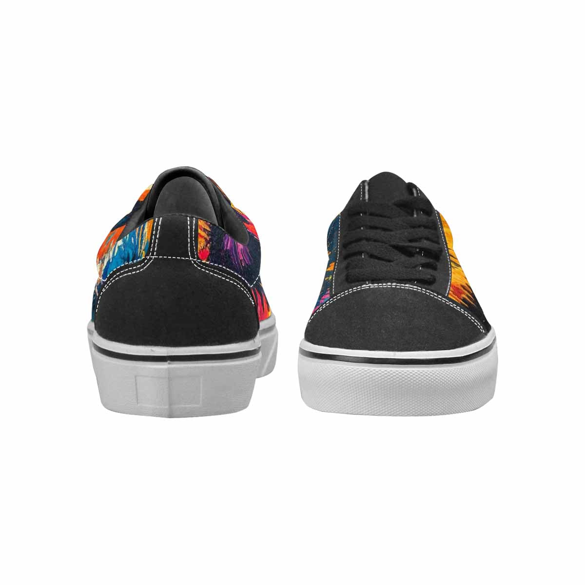 WOMEN'S Full Color Vibrant Animal Lace-Up Canvas Neon Fantasy Shoes