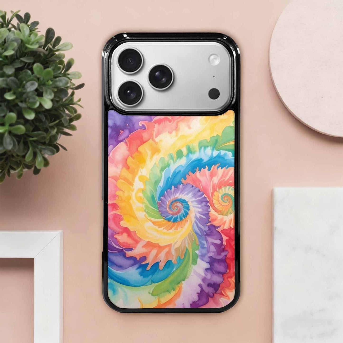 iPhone 17 Pro Max Case — Tie Dye Swirls Tie Dye Tie, Personalized Phone Case