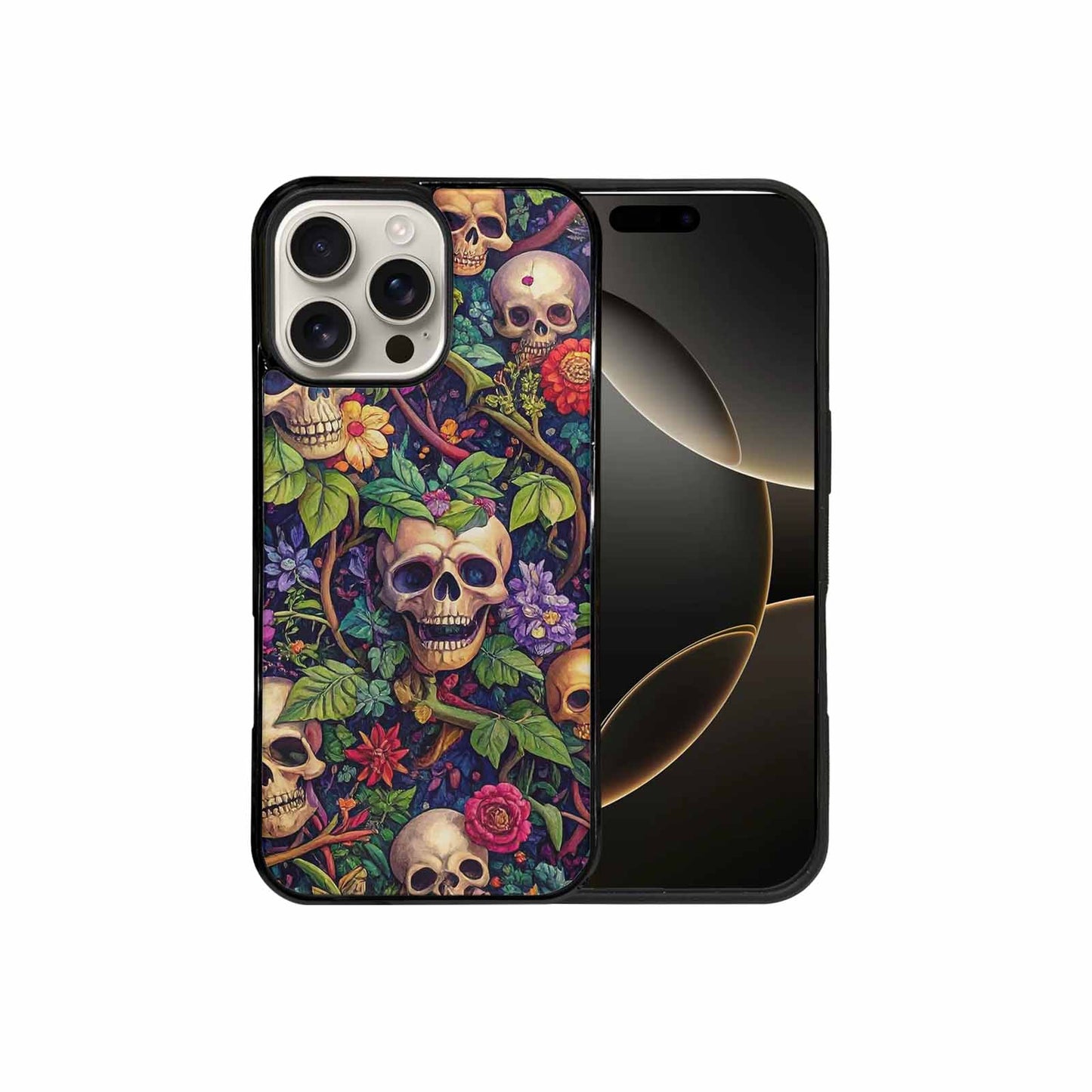 iPhone 16 Pro Max Case — Skulls Botanicalskulls Pattern, Original Design Phone Case