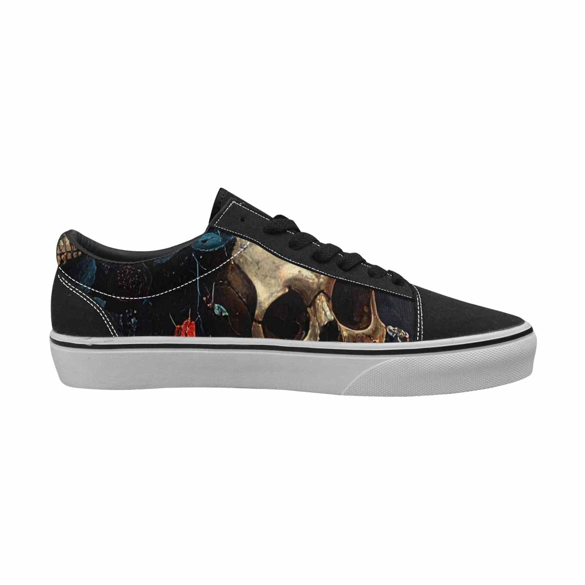 WOMEN'S Skulls Roses Melting Skulls Lace-Up Canvas Dark Academia Sneakers