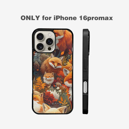 iPhone 16 Pro Max Case — Fox Forest Fox Forest Pattern Hundreds, Unique Phone Case Design
