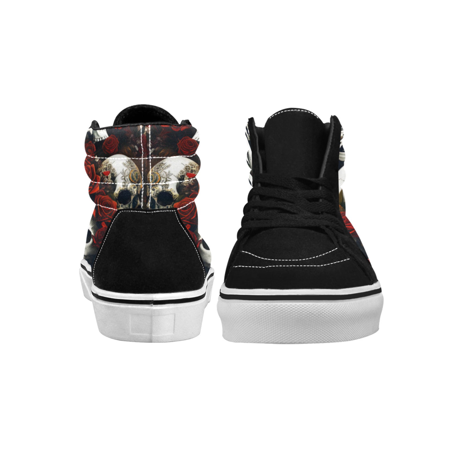MEN'S Rose Skulls Dark 6 High Top Skateboarding Vivid Shoes