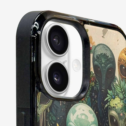 iPhone 16 Case — Aliens Pattern Hundreds Of Sma Fvc, Custom Printed Phone Case