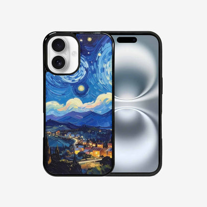 iPhone 16 Case — Starry Night Van Gogh Paint Art, Custom Designed Case Cover