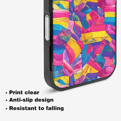 iPhone 16 Case — Pansexual Flag Color Theme Small Rainbow, Custom Designed Case Cover