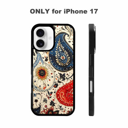 iPhone 17 Case — Small Paisley Bandana Pattern, Original Art, Unique Phone Case Design