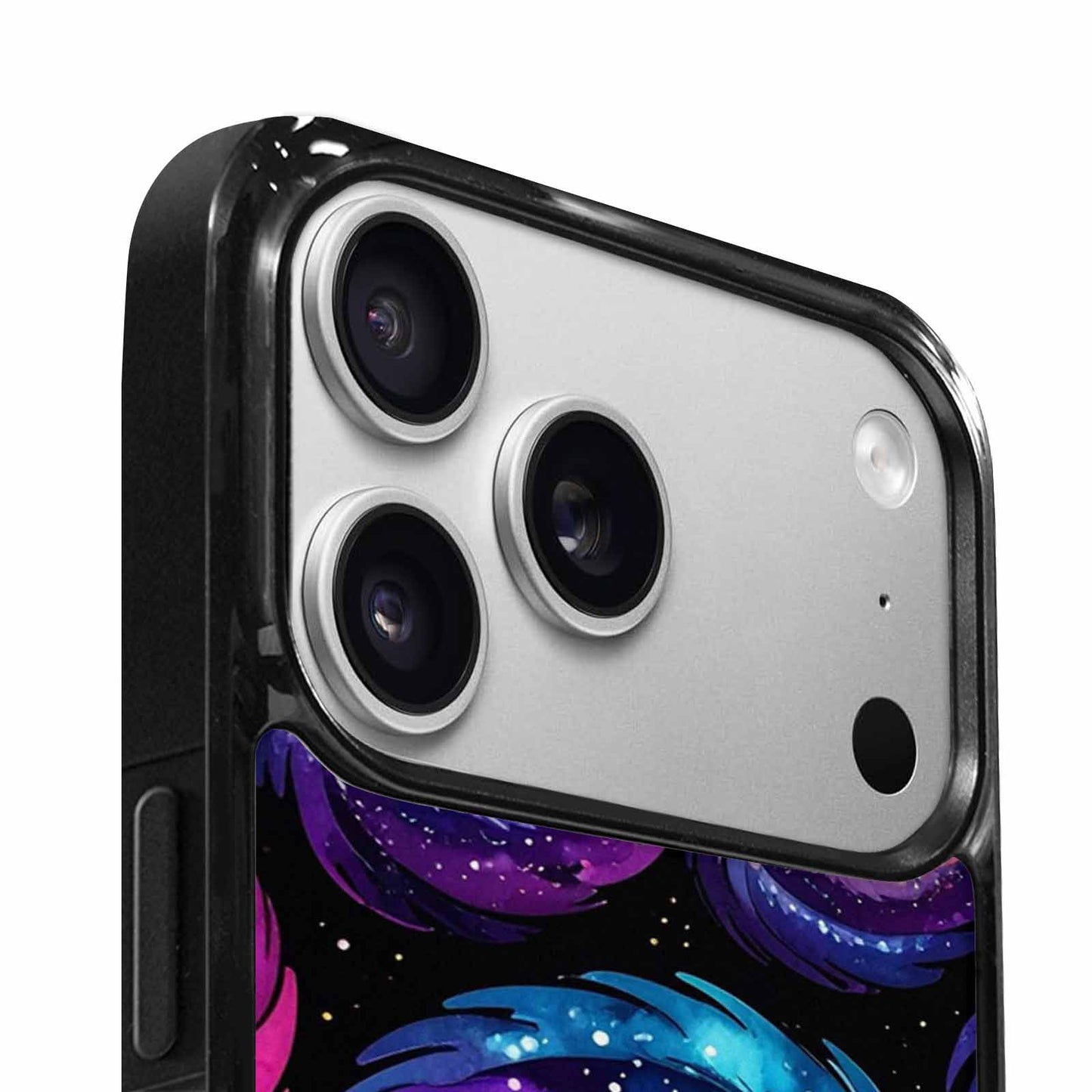 iPhone 17 Pro Case — Rose Galaxy Art Seamless Pattern Galaxy, Custom Printed Phone Case