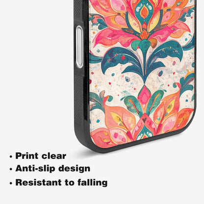 iPhone 16 Plus Case — Marble Floral, Unique Phone Case Design