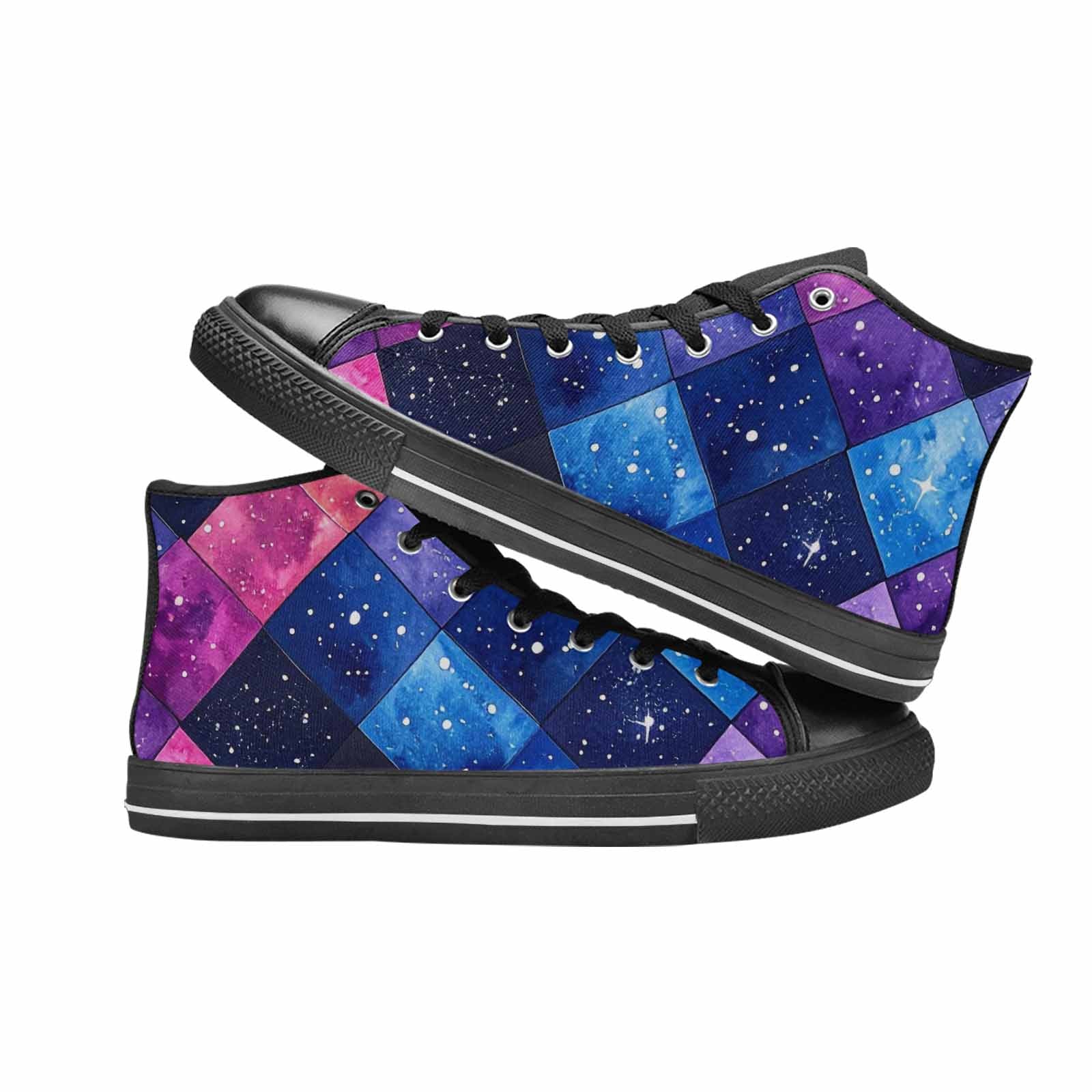 MEN'S Galaxy Stars Nebula High Top Canvas Surreal Custom Shoes