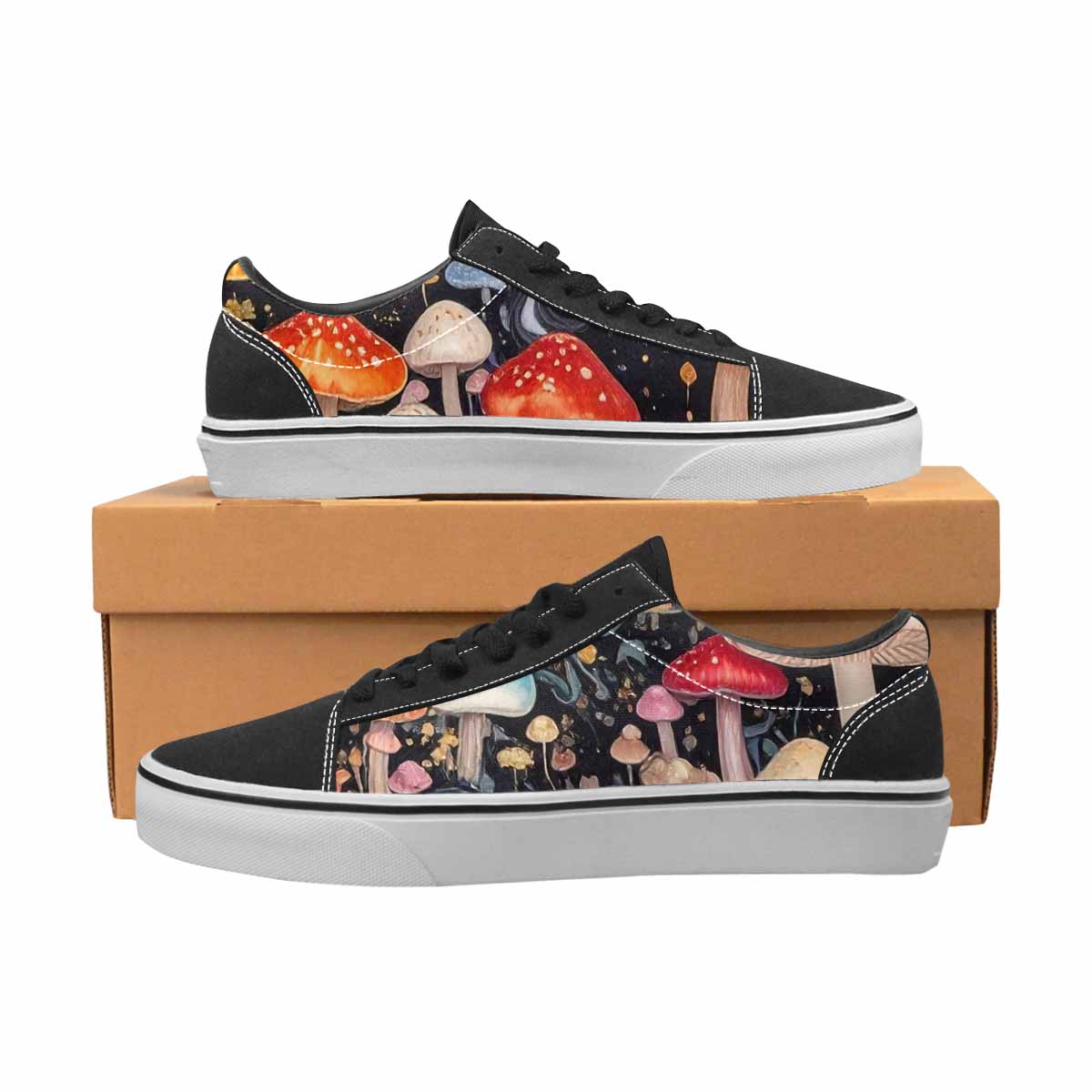 WOMEN'S Mushrooms Lace-Up Canvas Dreamcore Custom Shoes