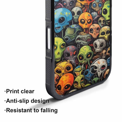 iPhone 17 Pro Case — Aliens Camo Aliens Pattern Hundreds Alien, Custom Art Phone Cover