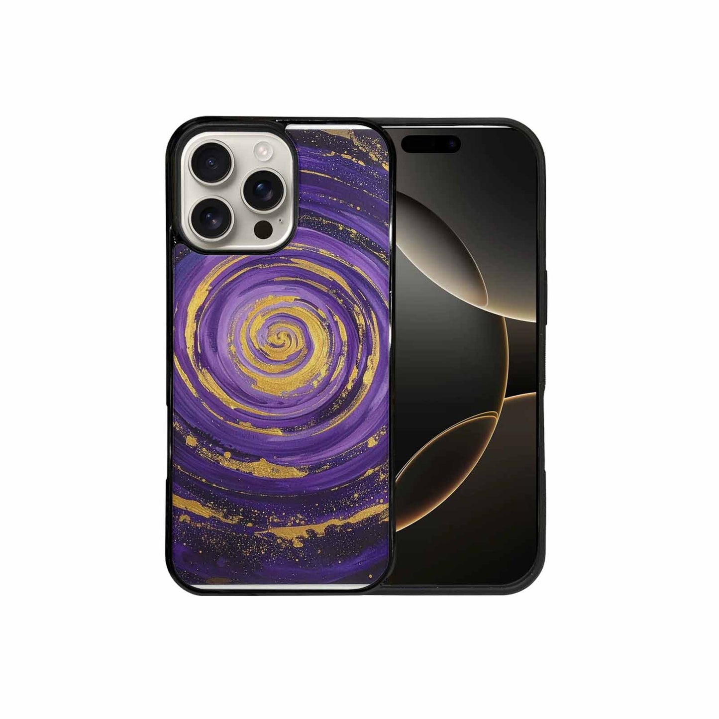 iPhone 16 Pro Max Case — Swirling Brushstroke Starry Night Texture Blended, Original Design Phone Case