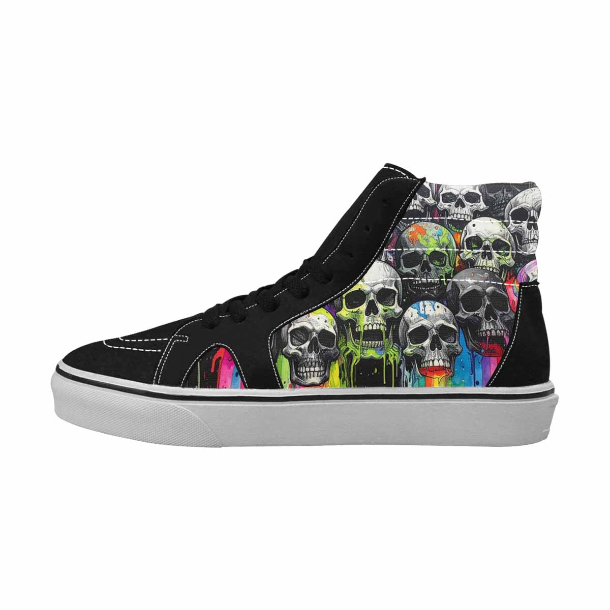 MEN'S Rainbow From Skull S High Top Canvas Dreamcore Custom Shoes