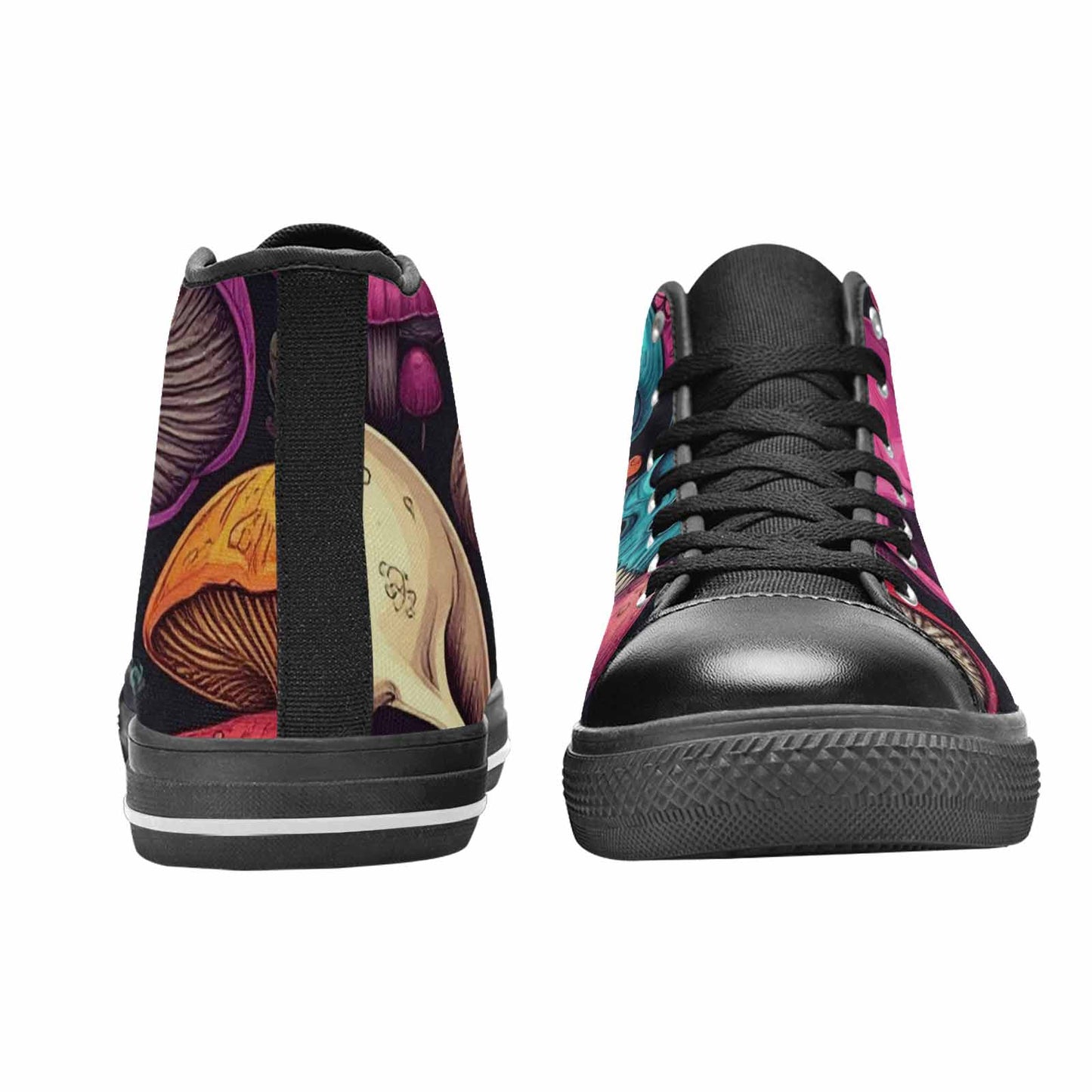 WOMEN'S Mushroom Skull High Top Canvas Surreal Custom Shoes