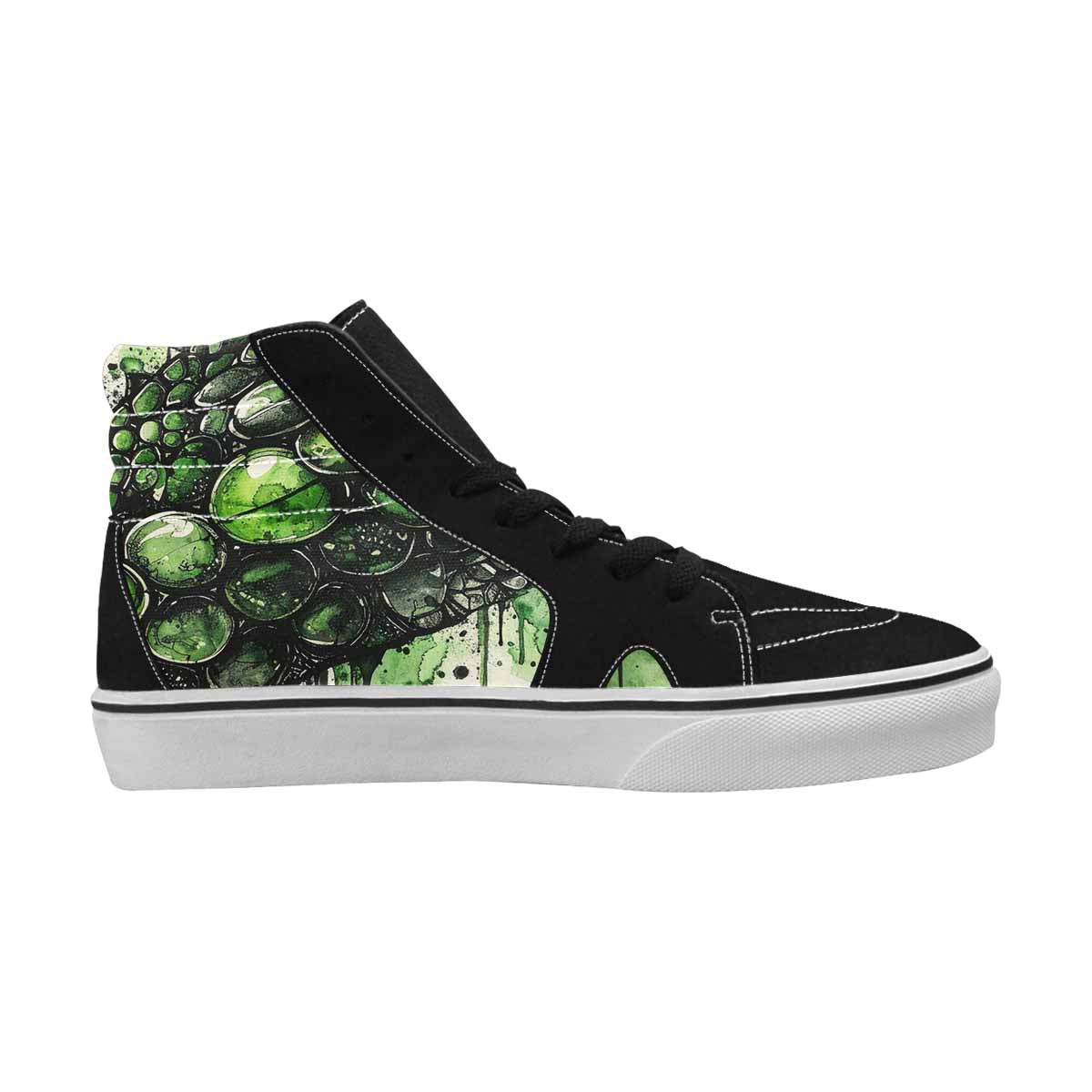 MEN'S Reptile Scale High Top Canvas Melting Art Sneakers