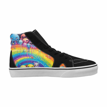 MEN'S Aliens  Tie Dye High Top Canvas Wallpaper Art Sneakers