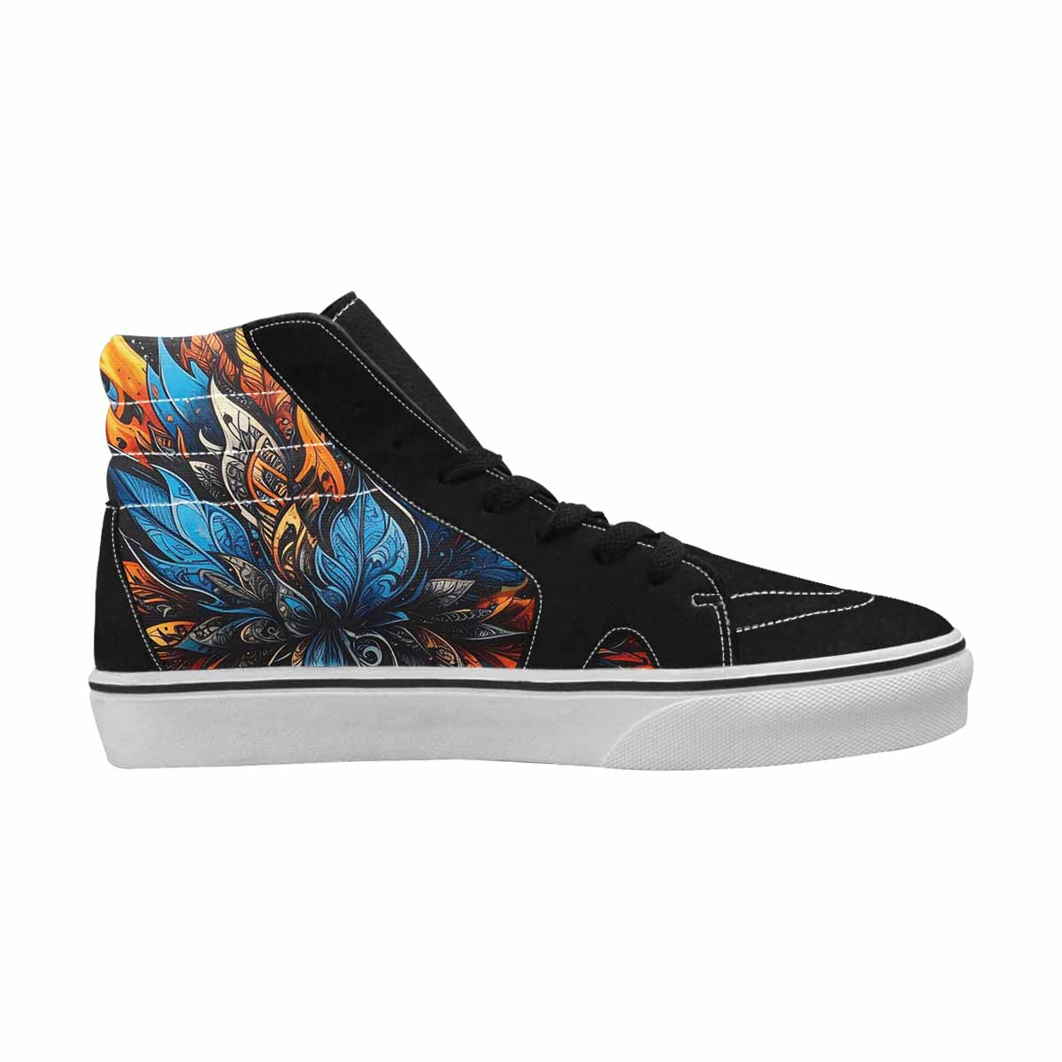 MEN'S Flame Burst High Top Canvas Vivid Sneakers