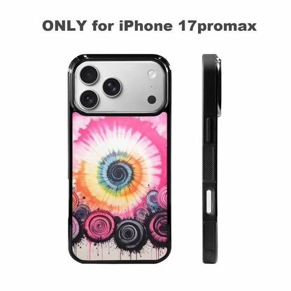 iPhone 17 Pro Max Case — Tie Dye Swirls Black Tie Dye, Custom Phone Case