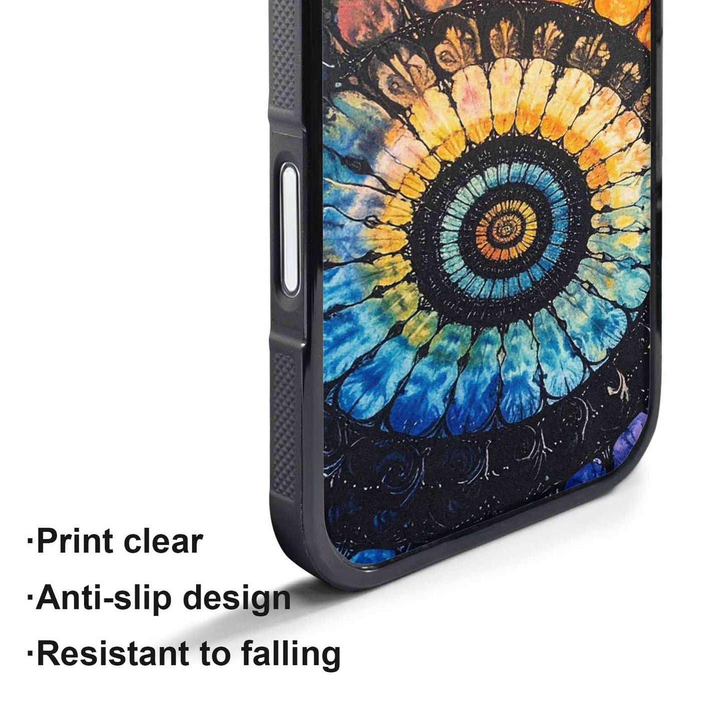 iPhone 17 Pro Max Case — Tie Dye Swirls (black Tie Dye, Custom Printed Phone Case